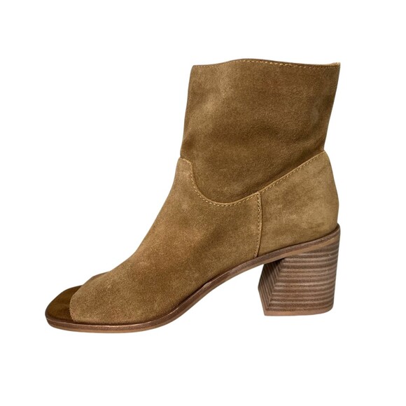 Lucky Brand Ryemi Peep-Toe Boho Ankle Boots Booties  Size US 9  Brown Suede - Picture 4 of 11